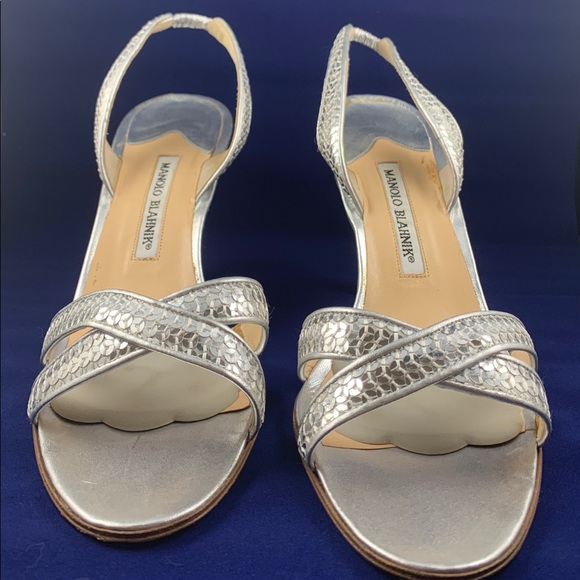 MANOLO BLAHNIK Fieno Size 42 Slingback Heels - Picture 3 of 5